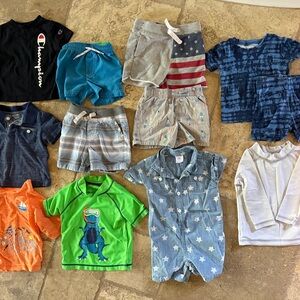 Lot of summer clothes. Carter’s Oshkosh Cherokee and more. 12-18 mos
